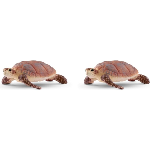 2x Schleich 2.6'' Hawskbill Sea Turtle Animal Action Figure Kids/Child Toy 3-8y