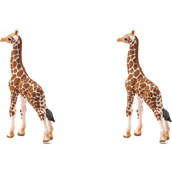 2x Schleich 4.6'' Giraffe Calf Wildlife Animal Action Figure Kids/Child Toy 3-8y