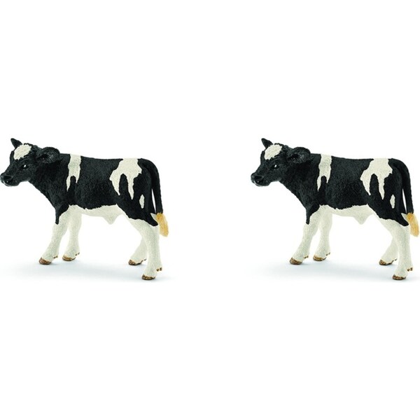2x Schleich 3'' Holstein Calf Wildlife Animal Action Figure Kids/Child Toy 3-8y