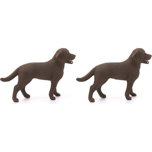 2x Schleich 2.9'' Labrador Retriever Female Animal Action Figure Kids Toy 3-8y