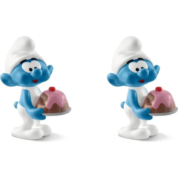 2x Schleich 2.1'' Greedy Smurf Action Figure/Figurine Kids/Child Play Toy 3-8y