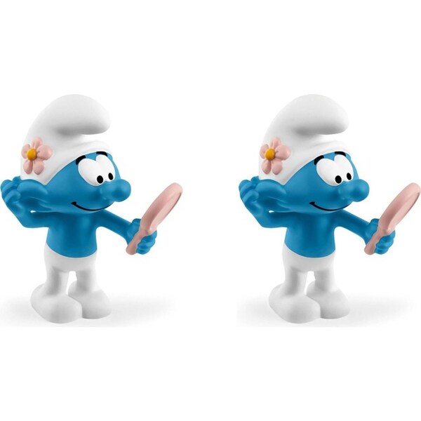 2x Schleich 2'' Vanity Smurf Action Figure/Figurine Kids/Children Play Toy 3-8y