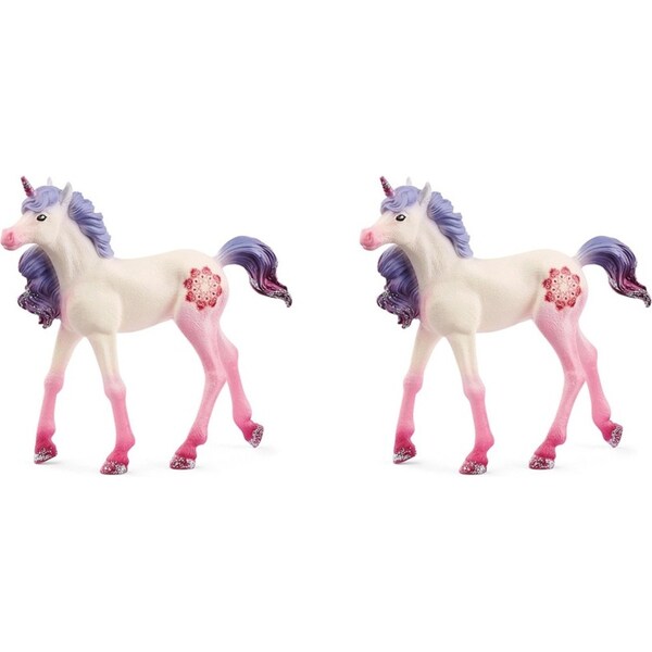 2x Schleich 8cm Mandala Unicorn Foal Animal Action Figure Kids Toy 5-12y