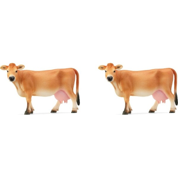 2x Schleich 5.5'' Jersey Cow Farm Animal Action Figure Kids/Child Play Toy 3-8y