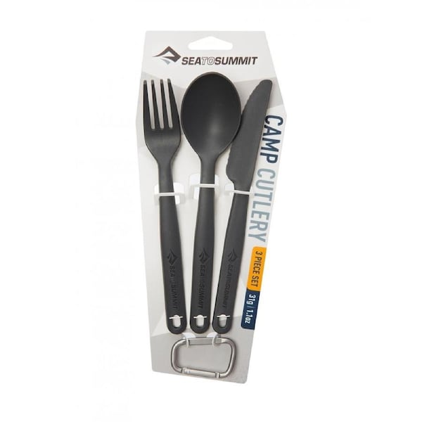 Sea To Summit Camp Cutlery 3 Piece Set - Charcoal