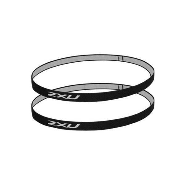 2XU Skinny Headband - 2 Pack - Black/White