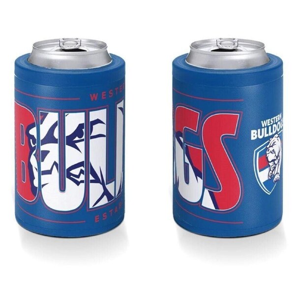 AFL Insulated Can Cooler - Western Bulldogs - Stubby Cooler - Twist Top Lid