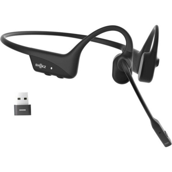 Shokz OpenComm 2 UC Stereo Bone Conduction Bluetooth Headset w/ USB-A Adapter
