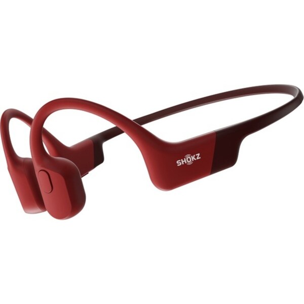 Shokz OpenRun Bone Conduction Sports/Running Open-Ear Bluetooth Headphones Red