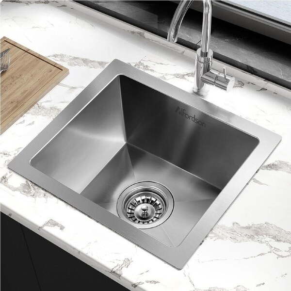 ALFORDSON Kitchen Sink 34x31cm Stainless Steel Basin Single Bowl