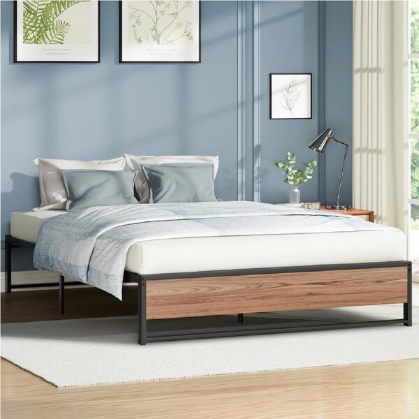 ALFORDSON Metal Bed Frame Double Size Mattress Base Platform Foundation Wood