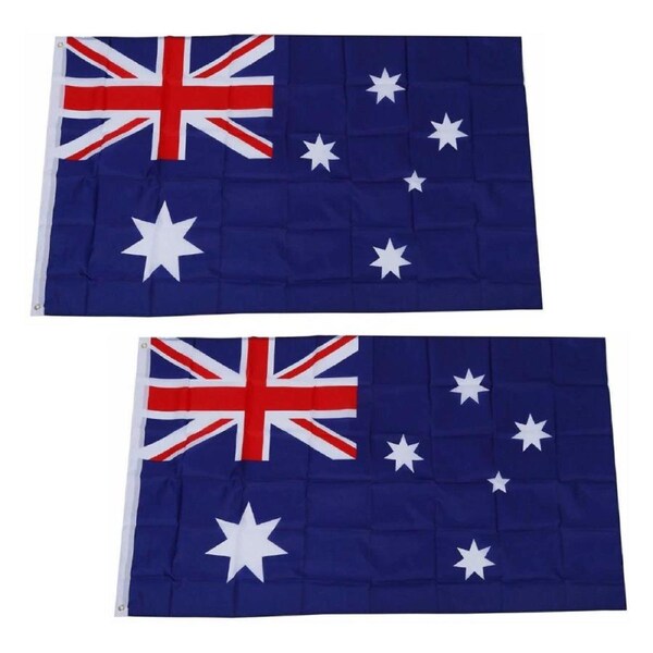 2-PACK One Metre Australian Flag 54cm x 108cm - 1.8ft x 3.5ft