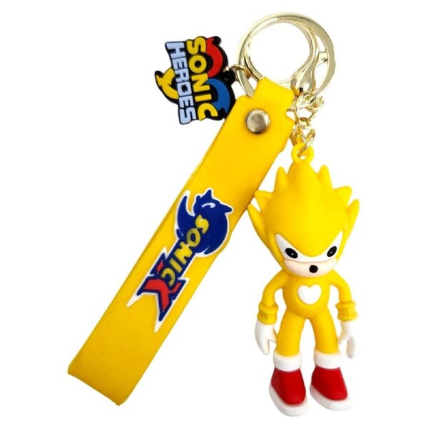 Yellow Sonic Kids Key Chain Keyring