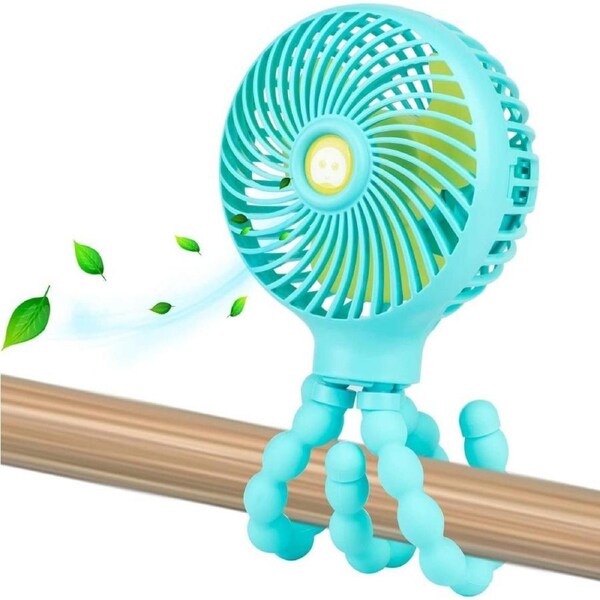 Mini Handheld Personal Portable Fan with Flexible Tripod Blue