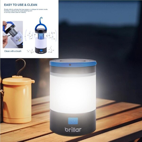 Brillar 3 in 1 Rechargeable Camping Bug Zapper Insect Killer Lantern