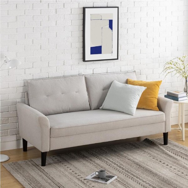 Zinus 3-Seater King Sofa – Chill in Style with Light Grey Comfort