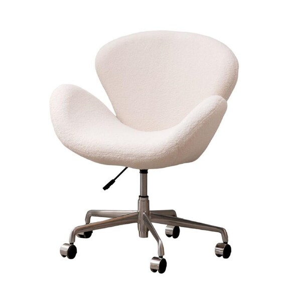 MIUZ Swivel Cushion Chair Padded Replica Swan Chair Height Adjustable Work Chair
