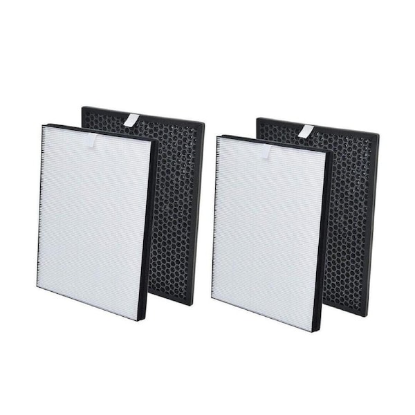 2pcs FY1413/30 Active Carbon & 2pcs FY1410/30 HEPA Filter, Compatible with Philips NanoProtect 1000 and 1000i Series Air Purifiers
