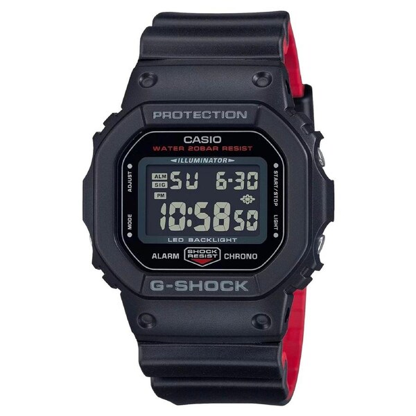 Casio G-SHOCK Resin Black Dial Digital Men's Watch - DW5600UHR-1D