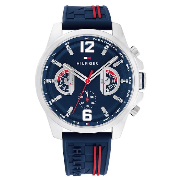 Tommy Hilfiger Navy Silicone Multi-function Men's Watch - 1710635