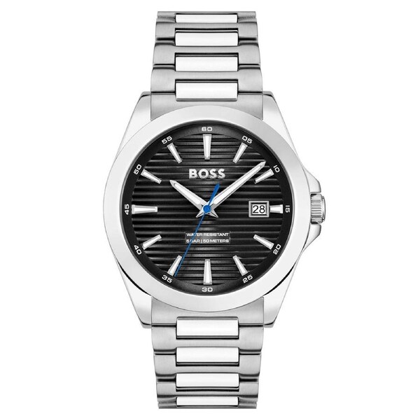 BOSS by Hugo Boss Stainless Steel Black Dial Men's Watch - 1514170