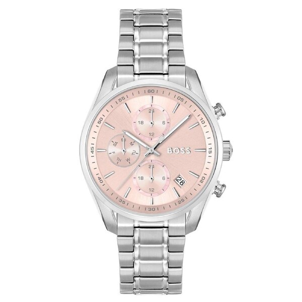 BOSS by Hugo Boss Stainless Steel Pink MOP Dial Multi-function Women's Watch - 1502765