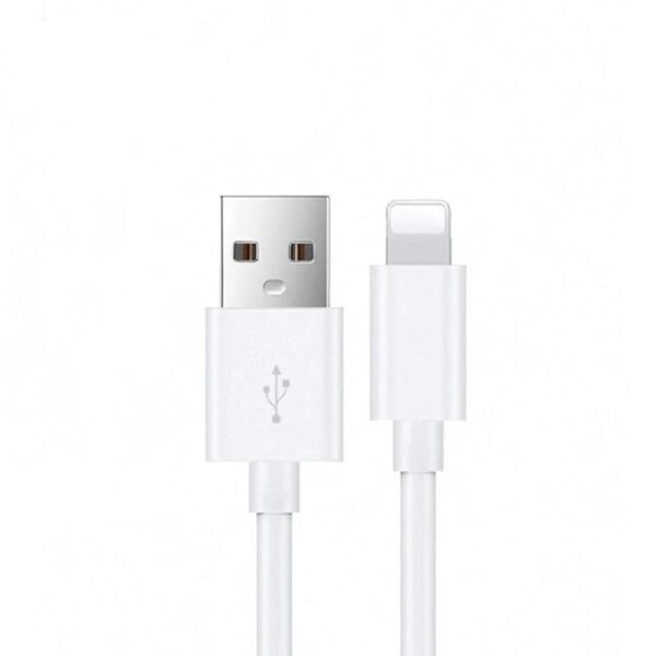 USP Lightning to USB-A Cable (1M) White - Quick Charge & Connect, 2.4A Rapid Charge, Durable & Reliable, Apple iPhone/iPad/MacBook