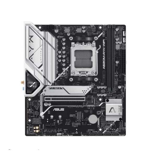 ASUS AMD A620M-AYW WIFI (AM5) Micro-ATX Motherboard, 2xDDR5 96GB, 1 x PCIe 4.0 x16 slot, 2 x M.2 slots, 4 x SATA, Wi-Fi 6, Realtek 2.5G