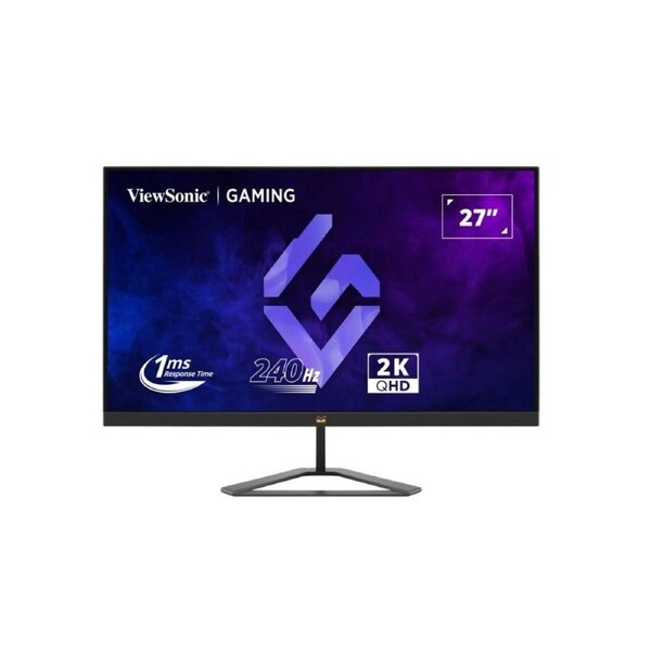 ViewSonic 27' 2K 240hz 1ms Lightning Fas, IPS, Dual Speakers, SuperClear IPS. 2x HDMI 2.0, 1x DP 1.4. VESA 100x 100t, Tilt Gaming Monitor