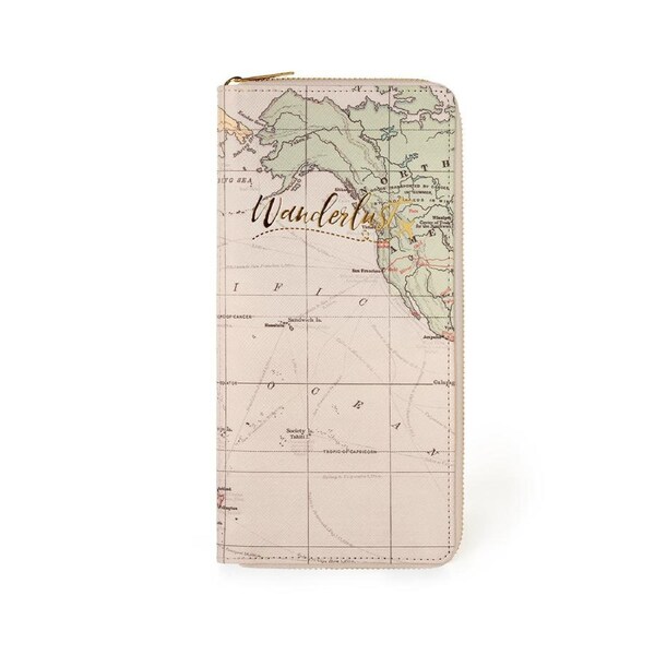 Legami Travel Organiser Passport/Card Holder Zipper Folio Wallet Travel Map