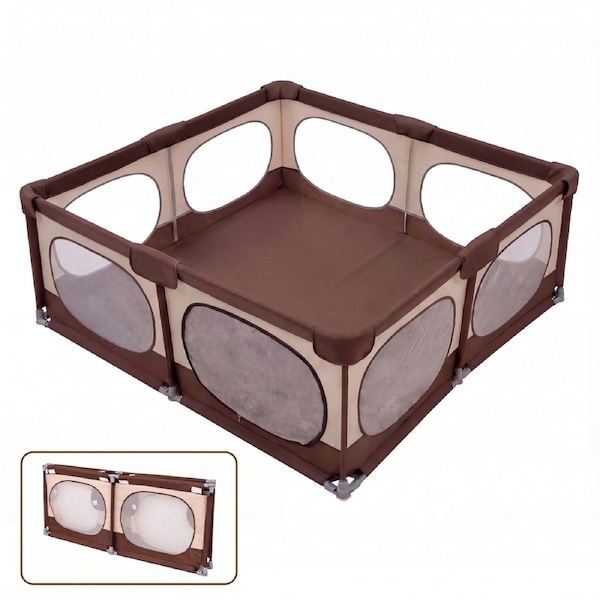 Playpals Baby Playpen Toddler Fence Foldable Child Play Yard 150x180cm