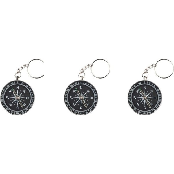 3x Legami Compass Keyring Outdoor Travel Navigation/Direction Hiking/Camping