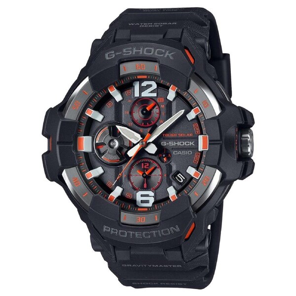 Casio G-SHOCK Black Resin Men's Multi-Function Solar Watch - GRB300-1A4