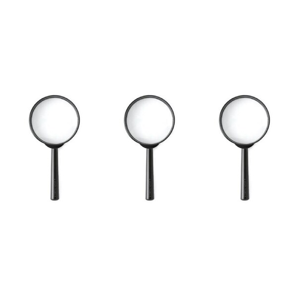 3x Legami Magnifying Glass Lens Magnifier Outdoor Activity Camping/Hiking Black