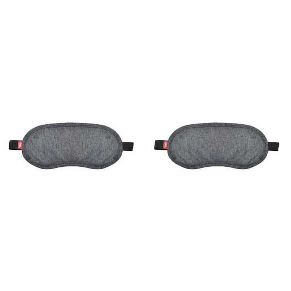 2x Legami Cotton Travel Sleep Eye Mask Sleeping Shade Cover Blindfold 21cm Grey