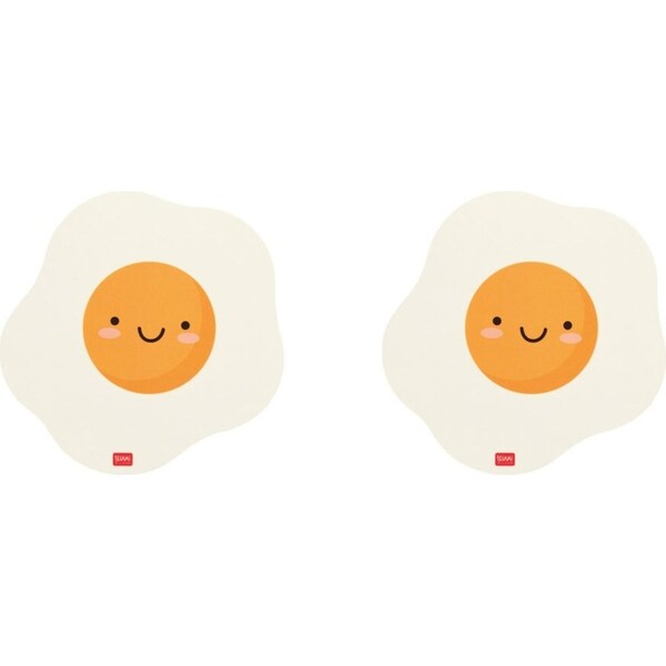 2x Legami PVC Mousepad Anti-Slip Computer/Laptop Mouse Mat Pad Stationery Egg