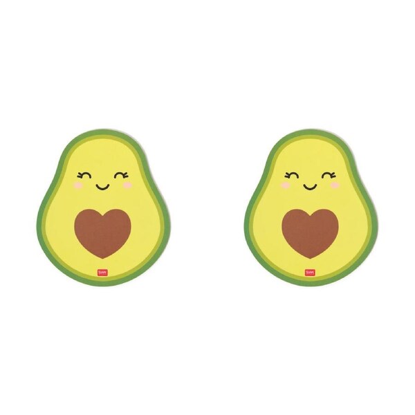 2x Legami PVC Mousepad Anti-Slip Computer/Laptop Mouse Mat Stationery Avocado