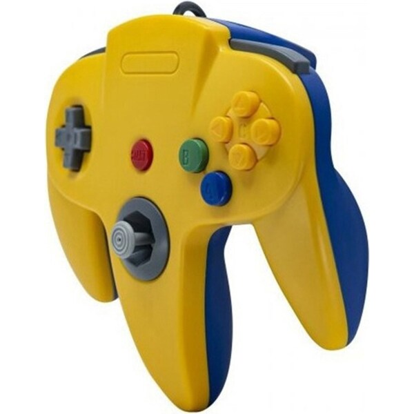 Teknogame Nintendo 64 Controller Replica Video Game Play Accesories Yellow/Blue