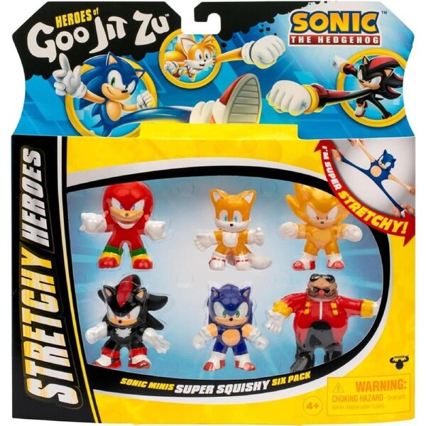 Heroes Of Goo Jit Zu Minis Sonic the Hedgehog Super Squishy Six Pack (S4)