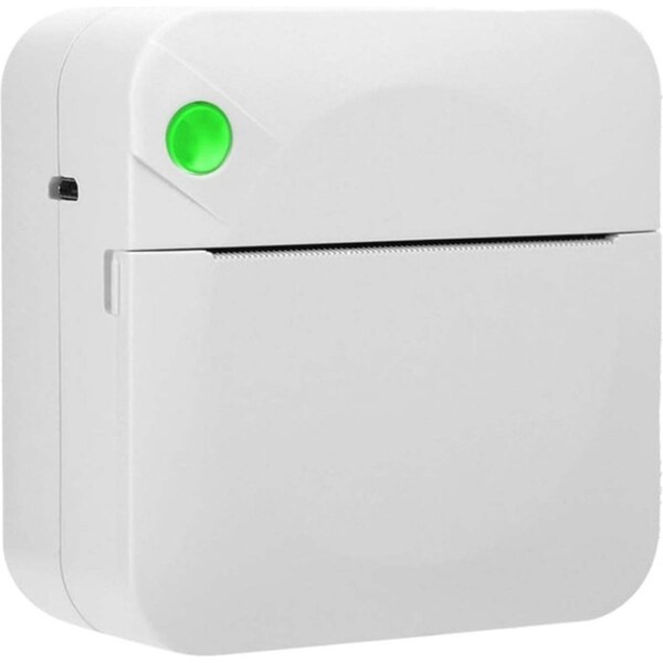 Portable Mini Printer White - Inkless Bluetooth Phone Pocket Thermal Printing