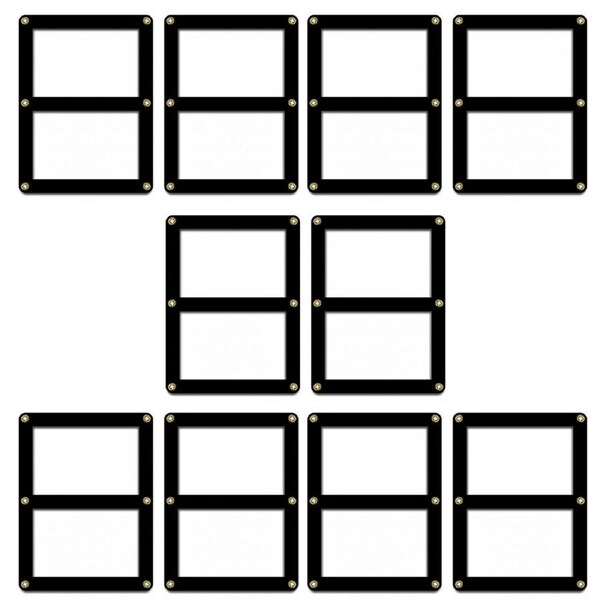 10x BCW 2-Card Screwdown Recessed Double Trading Cards Protector Black Border