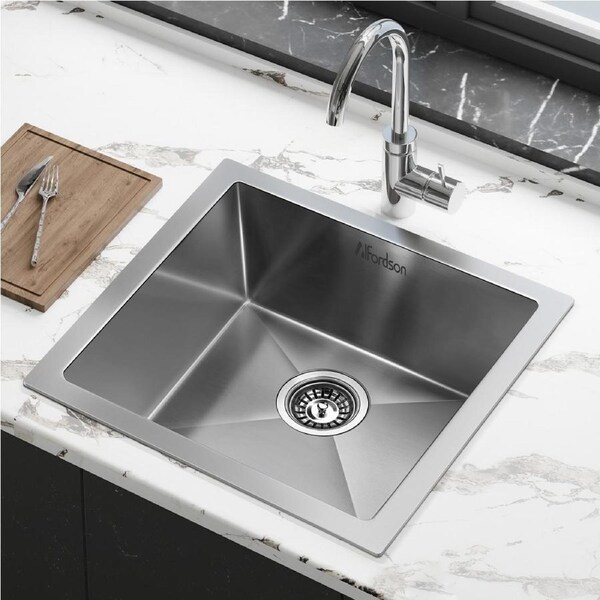 ALFORDSON Kitchen Sink 44x44cm Stainless Steel Basin Single Bowl