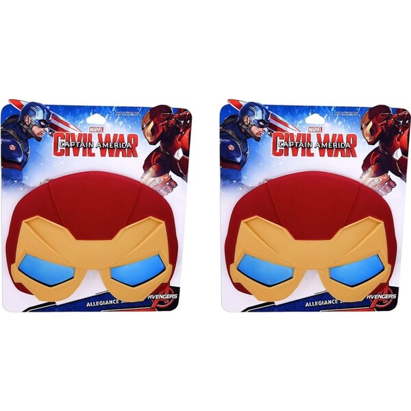 2x You Monkey Sun-Staches Big Character Marvel Iron Man Sunglasses Costume Party