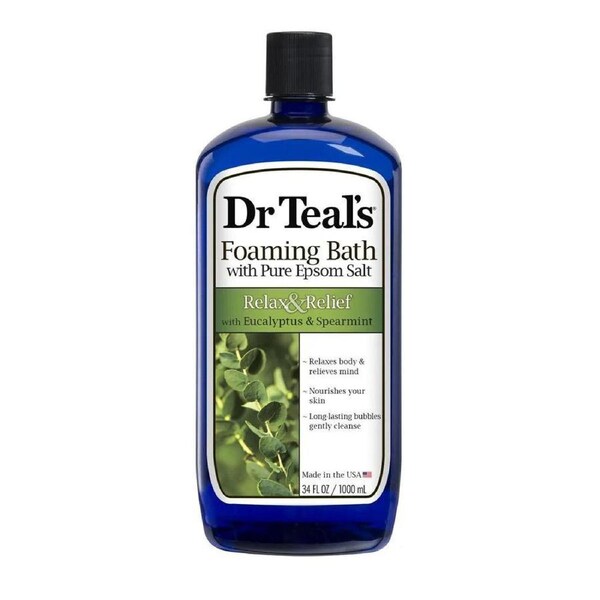 Dr Teal's Relax & Relief Eucalyptus and Spearmint Foaming Bubble Bath 1L