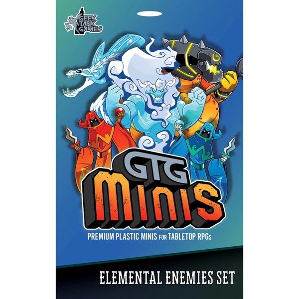 GTG Minis Elemental Enemies Set Plastic Minis For Tabletop RPG Kids Toy Game