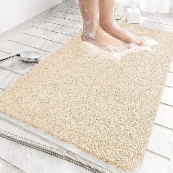 Non Slip Shower Mat Beige 40x60cm