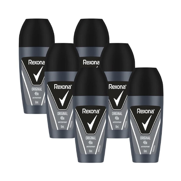 6 x Rexona Men Original 48 Hour Antiperspirant Deodorant 50mL