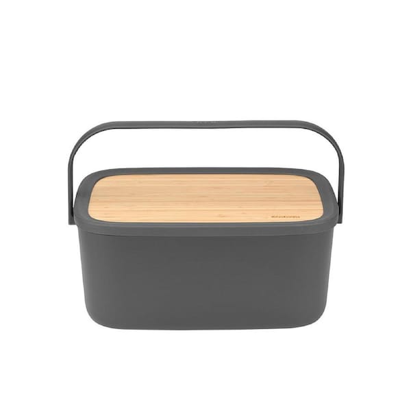 Brabantia NIC Bread Bin - Dark Grey