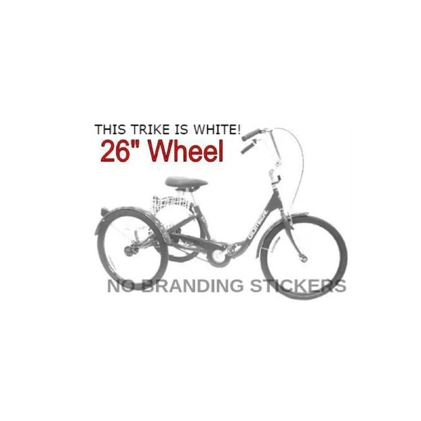 TRIKE 26" 3 Speed (Coaster) NEXUS, 2500 Series (Designed in Australia) WHITE
