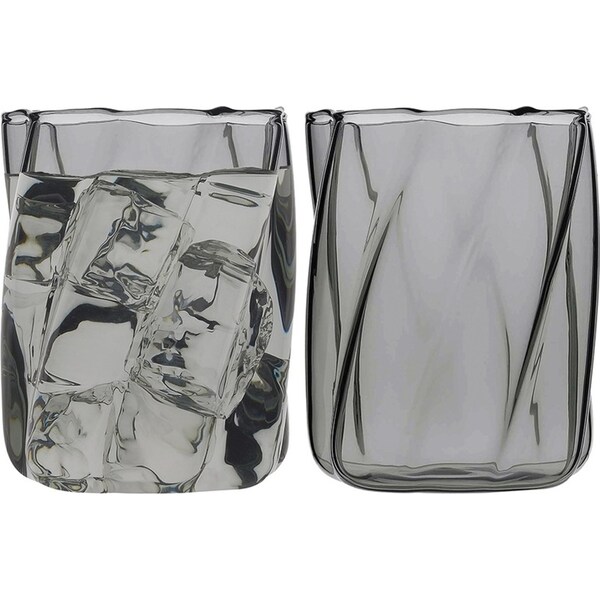 4pc Ecology Elegant Glass Aurora Tumblers Drinking Glasses 330ml/10cm Smoke